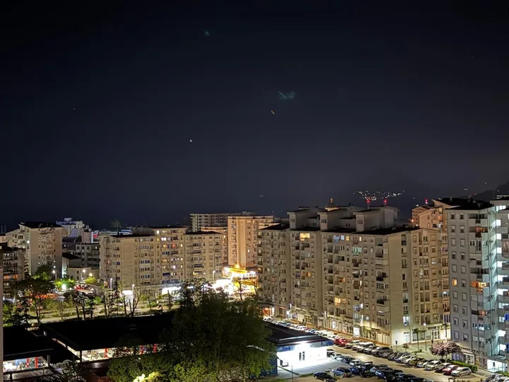 Bar by night, from the apartment